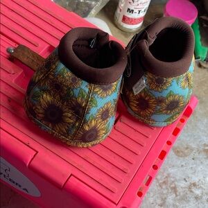 Sunflower Pattern bell boots